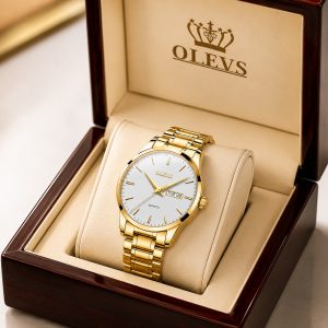 Olevs Fashion Brand 6898 Watch Blue Wristwatches For Men