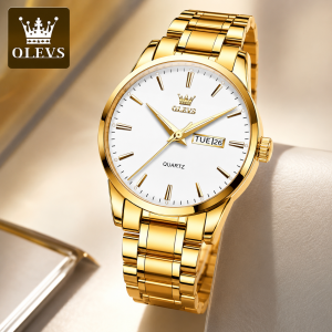 Olevs Fashion Brand 6898 Watch Blue Wristwatches For Men