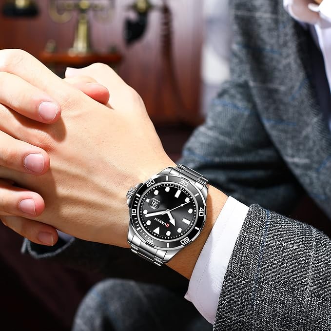 CURREN Watches 8388 Mens Quartz Stainless Steel Band Wristwatches for Male - Image 2