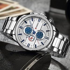 CURREN 8274 Silver Stainless Steel Analog Watch For Men