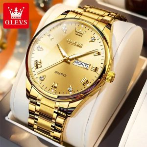 Olevs 5563Calendar Quartz Water Resistant Men’s Watch