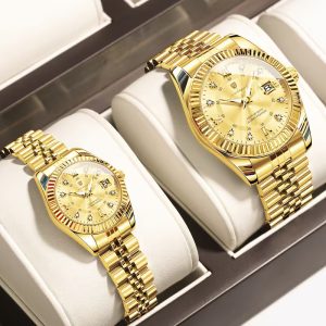 Poedagar 910B Two-tone Couple Watch